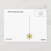 CARTE POSTALE OISEAUX HYPER / ROBIN BREAST ROUGE (Dos)