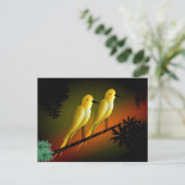 CARTE POSTALE OISEAUX JAUNES (Debout devant)