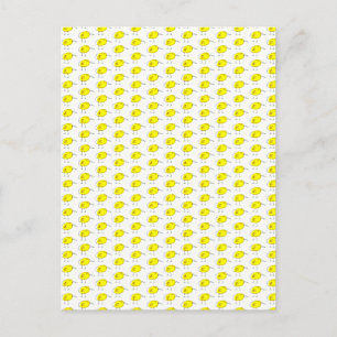 Carte Postale Oiseaux Jaunes Drôles Gribouillis