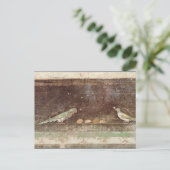 Carte Postale Oiseaux mangeant des noix (Debout devant)