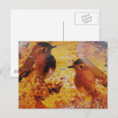 Carte Postale Oiseaux Médias Mixtes (Devant / Derrière)