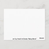 Carte Postale oiseaux nouveau-nés (Dos)