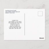 Carte Postale Oiseaux oranges modernes dans un grand Merci d'arb (Dos)