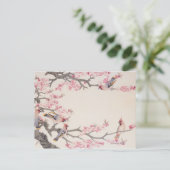 Carte Postale Oiseaux qui chantent au printemps (Debout devant)