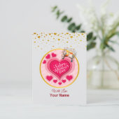 Carte Postale Oiseaux romantiques sur une branche Saint-Valentin (Debout devant)