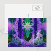 Carte Postale Oiseaux roses, cycle rose violet Abstrait (Devant / Derrière)