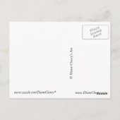 Carte Postale Oiseaux roses, cycle rose violet Abstrait (Dos)