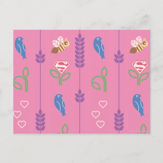 Carte Postale Oiseaux superfilles, abeilles, arbres (Devant)