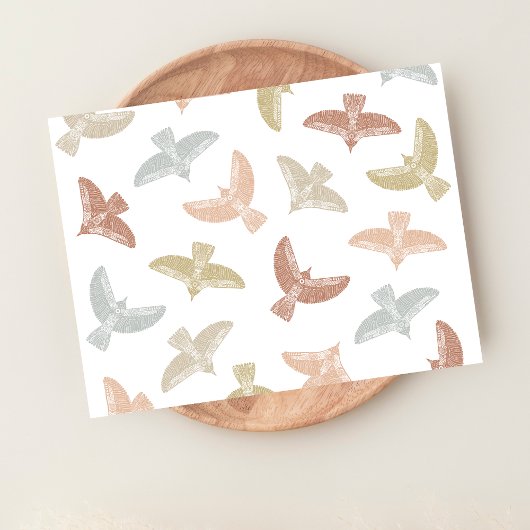 Carte Postale Oiseaux totems Art populaire