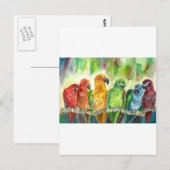 Carte Postale Oiseaux tropicaux (Devant / Derrière)