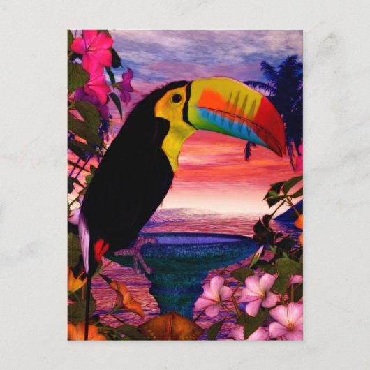 Carte Postale Oiseaux tropicaux 2 "Toucans" (Devant)