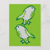 Carte postale "Oiseaux verts" (Devant)