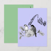 Carte Postale Oiseaux Vintage (Devant / Derrière)