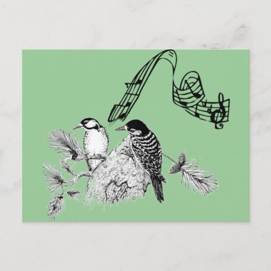 Carte Postale Oiseaux vintages (Devant)