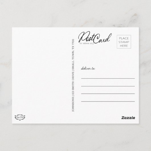 Carte Postale Oiseaux vous déposer une ligne envoyer une note di (Dos)