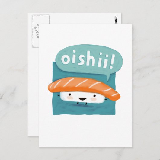 Carte Postale Oishii Sushi (Devant / Derrière)