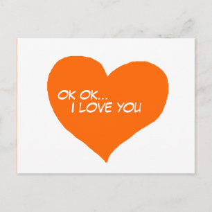 Carte Postale ok, je t'aime