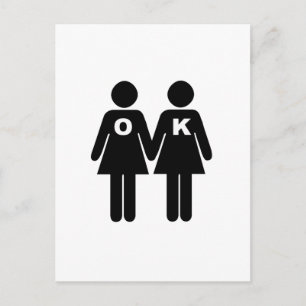 Carte Postale OK TO BE GAY (lesbienne)