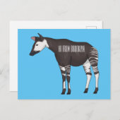Carte Postale Okapi (Devant / Derrière)