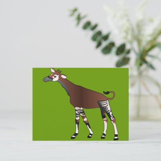 Carte postale Okapi (Debout devant)