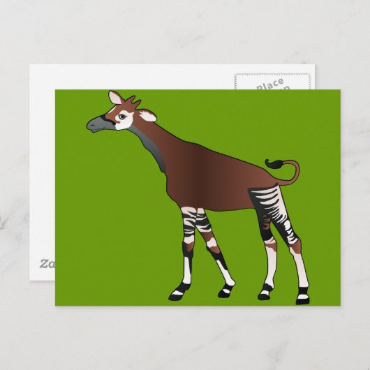 Carte postale Okapi (Devant / Derrière)