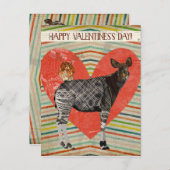 Carte Postale OKAPI & OWL VALENTINE (Devant / Derrière)