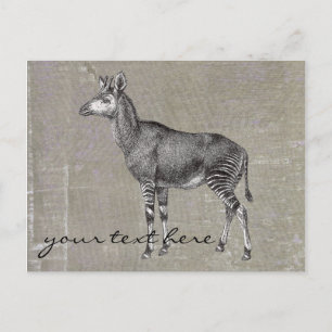 Carte Postale Okapi vintage
