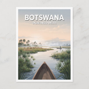 Carte Postale Okavango Delta Maun Botswana Voyage Cadeau