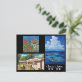 Carte postale Okinawa avec trois peintures origina (Debout devant)