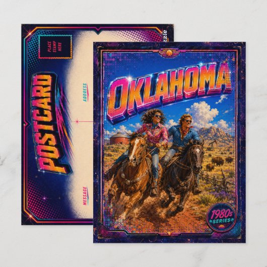 Carte postale Oklahoma années 80 Rétro (Devant / Derrière)