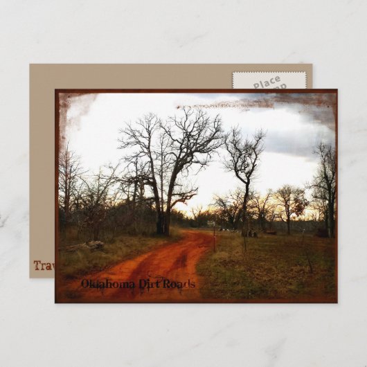Carte Postale Oklahoma Back Roads (Devant / Derrière)