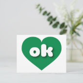 Carte Postale Oklahoma coeur vert - I love ok (Debout devant)