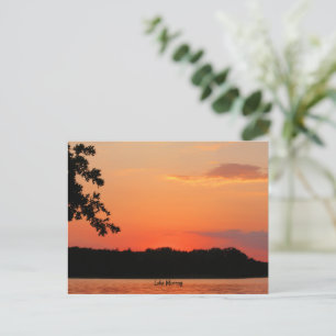 Carte Postale Oklahoma, coucher de soleil sur le lac Murray