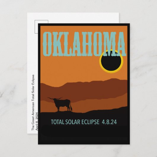 Carte Postale Oklahoma Eclipse (Devant / Derrière)