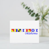 Carte Postale Oklahoma épelé dans l'alphabet du drapeau nautique (Debout devant)