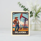 Carte Postale Oklahoma | Esprit patriotique Vintage (Debout devant)