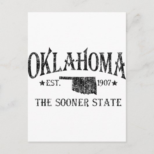 Carte Postale Oklahoma - L'État le plus tôt (Devant)
