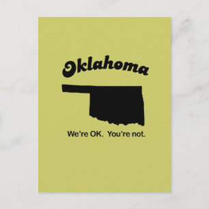 Carte Postale Oklahoma Motto - Ça va, vous n'êtes pas