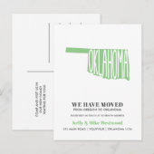 Carte Postale OKLAHOMA Nous avons déplacé Nouvelle adresse Nouve (Devant / Derrière)