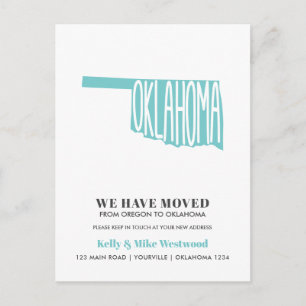 Carte Postale OKLAHOMA Nous avons déplacé Nouvelle adresse Nouve