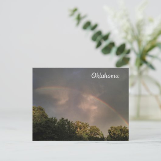 Carte postale Oklahoma Rainbow Sky (Debout devant)