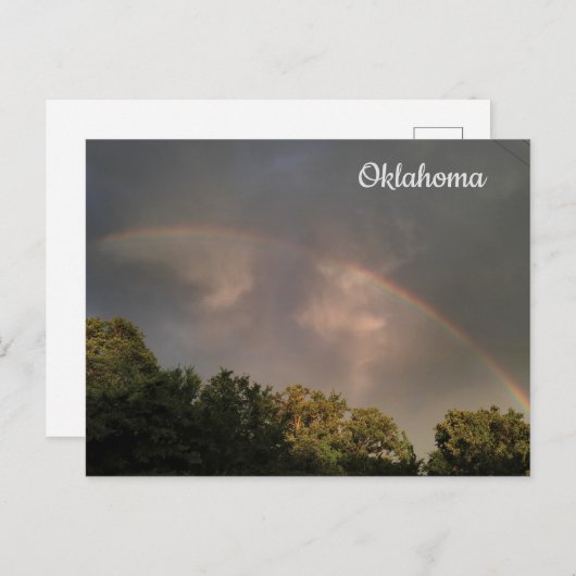 Carte postale Oklahoma Rainbow Sky (Devant / Derrière)