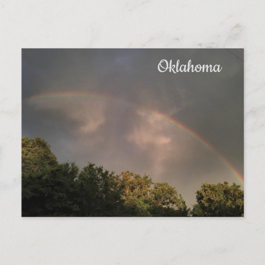Carte postale Oklahoma Rainbow Sky (Devant)