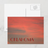 Carte postale OKLAHOMA Red Sky (Devant / Derrière)