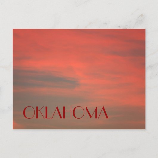 Carte postale OKLAHOMA Red Sky (Devant)