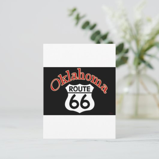 Carte Postale Oklahoma Route 66 Shield (Debout devant)