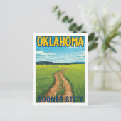 Carte Postale Oklahoma Sooner State Vintage Travel (Debout devant)