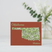 Carte Postale Oklahoma State Flower Plan de collage (Debout devant)