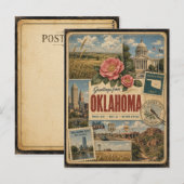 Carte postale Oklahoma style vintage authentique (Devant / Derrière)