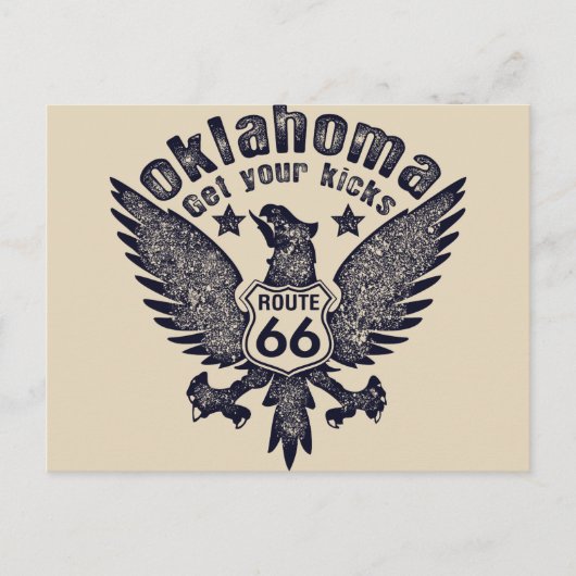 Carte Postale Oklahoma Trouvez Vos Kicks Route 66 (Devant)